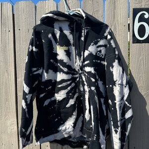 Black and White Tie-Dye Hoodie